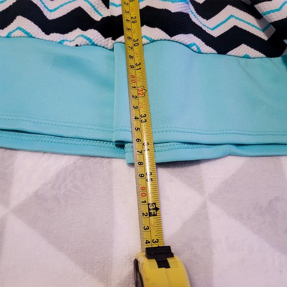 Colorful Sleeveless Dress, Zigzag Pattern Mini Dress, Size S - Picture 4 of 5